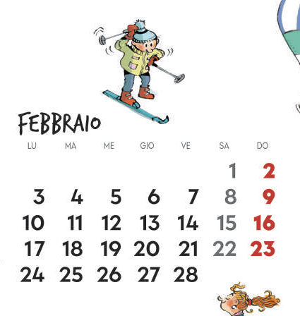 Calendario 2025 - febbraio